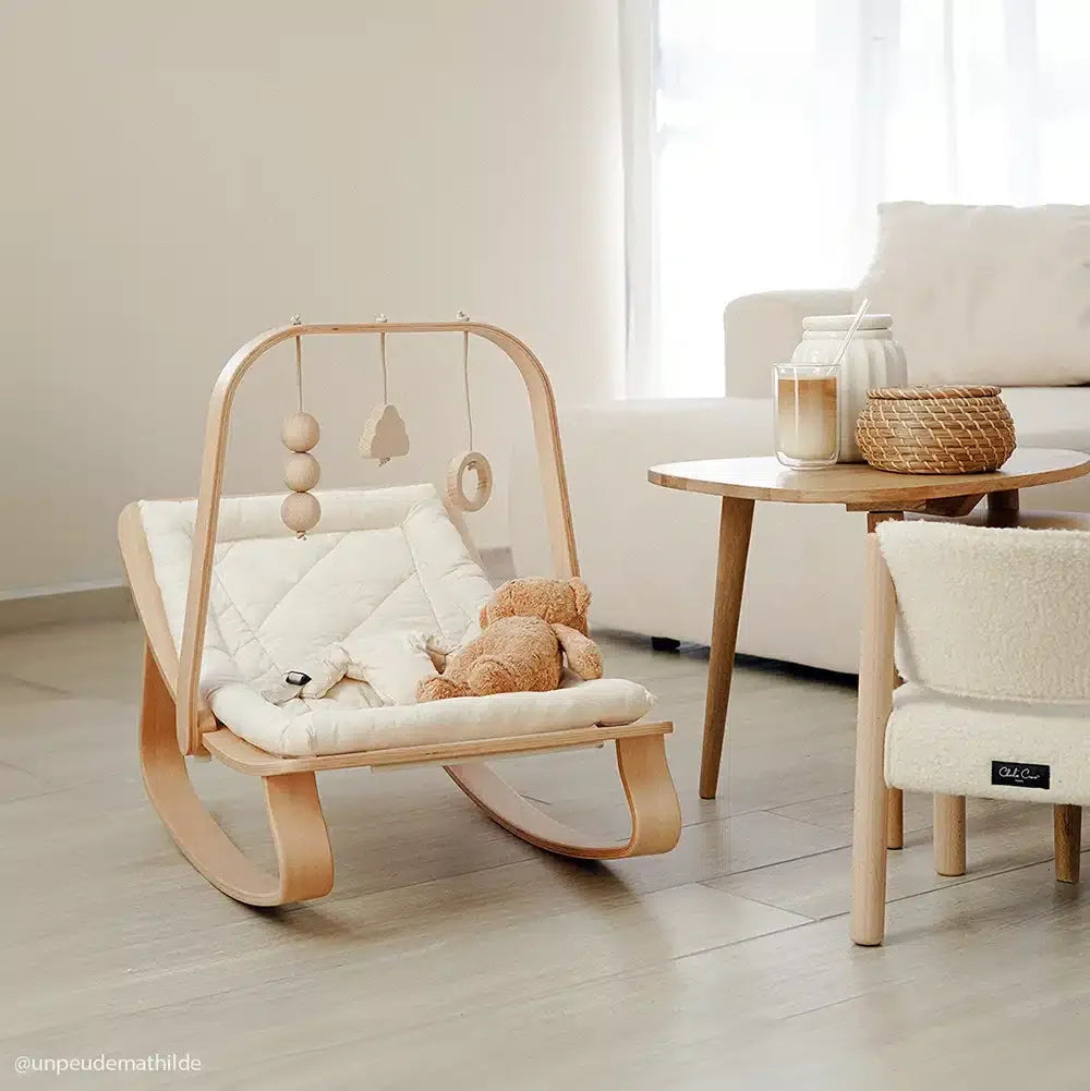 Transat bébé évolutif en bois – Fauteuil à bascule de 0 à 5 ans