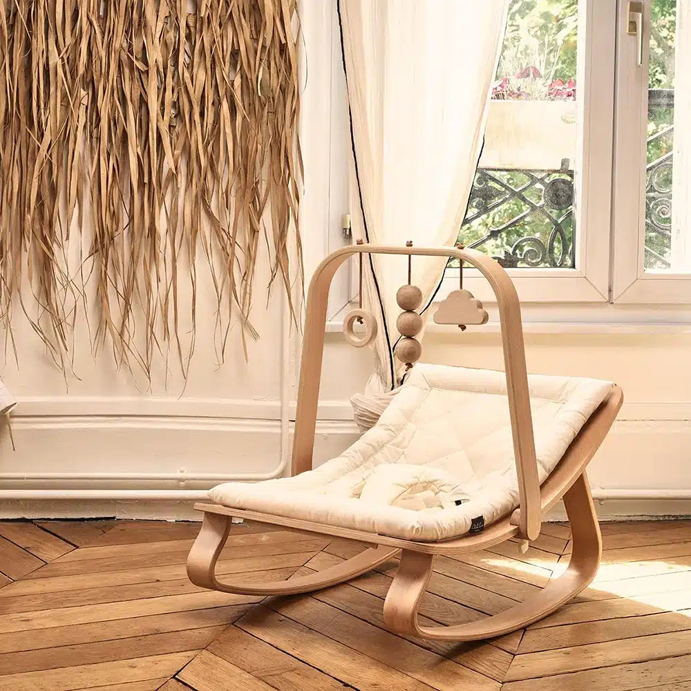 Transat bébé évolutif en bois – Fauteuil à bascule de 0 à 5 ans