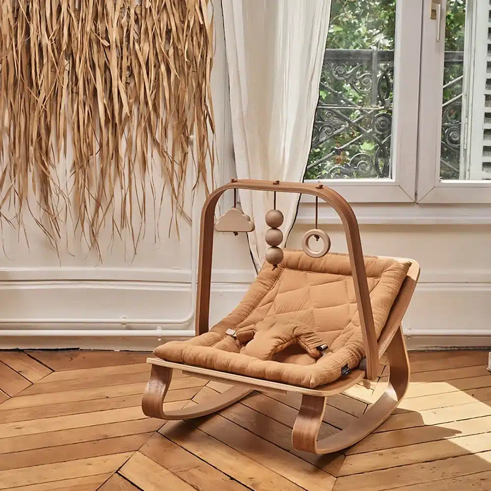 Transat bébé évolutif en bois – Fauteuil à bascule de 0 à 5 ans