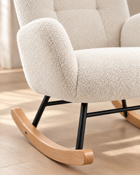 Fauteuil d'allaitement Neva – Bouclette blanche