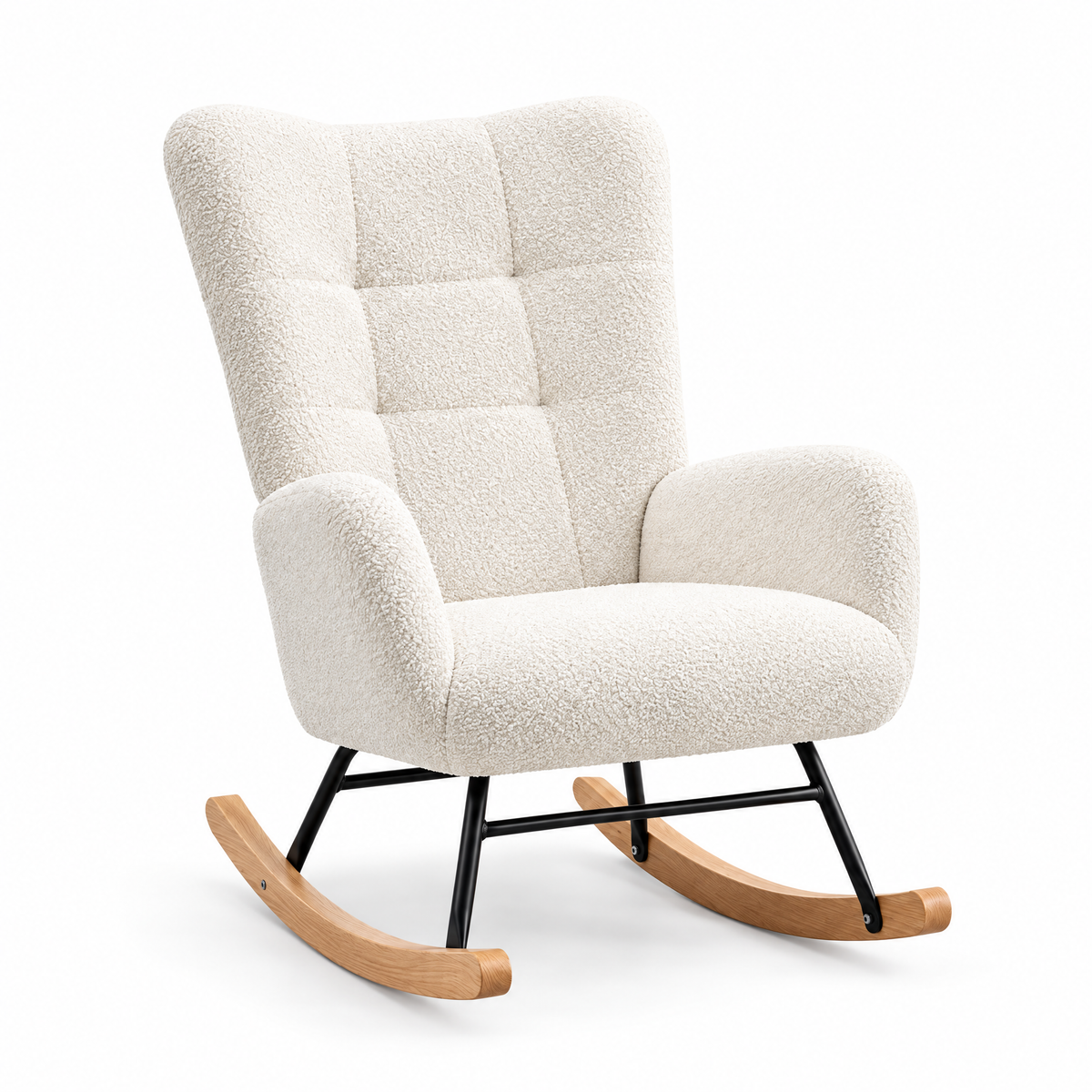 Fauteuil d'allaitement Neva – Bouclette blanche