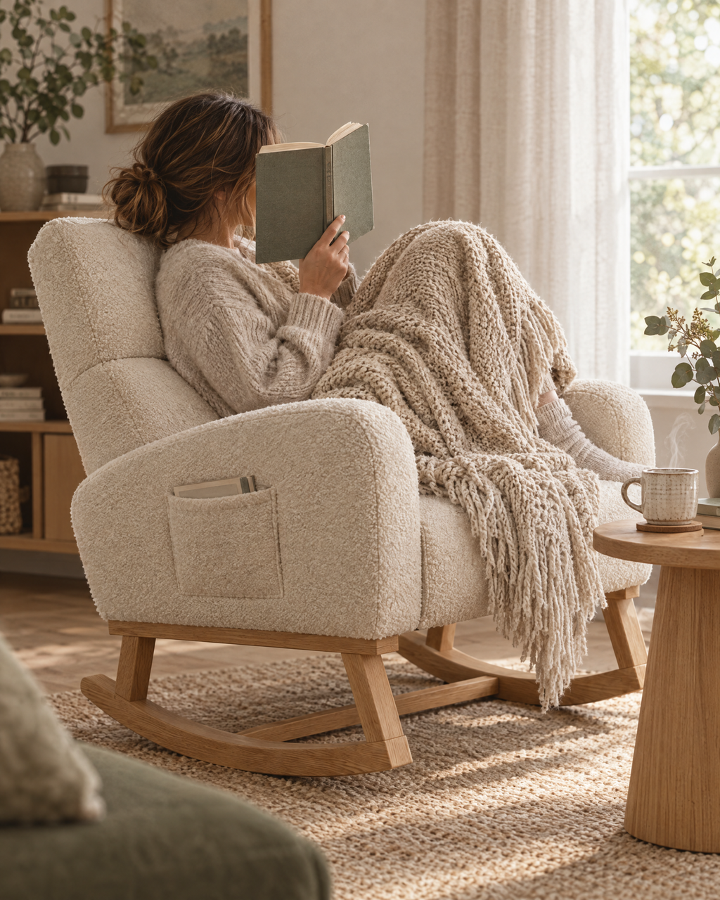 Fauteuil à bascule Numa – Bouclette à poches