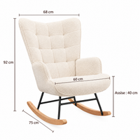 Fauteuil d'allaitement Plume – Bouclette capitonnée