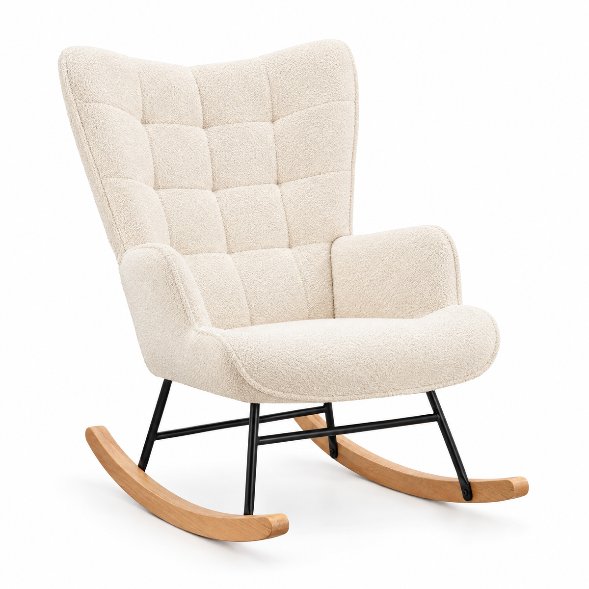 Fauteuil d'allaitement Plume – Bouclette capitonnée