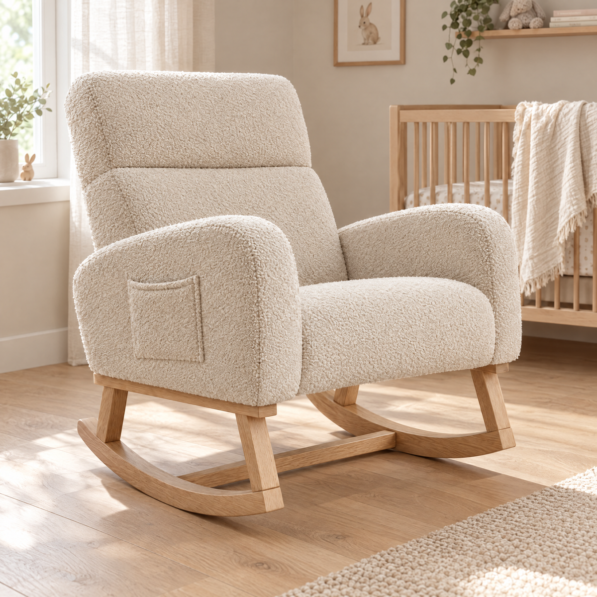 Fauteuil à bascule Numa – Bouclette à poches
