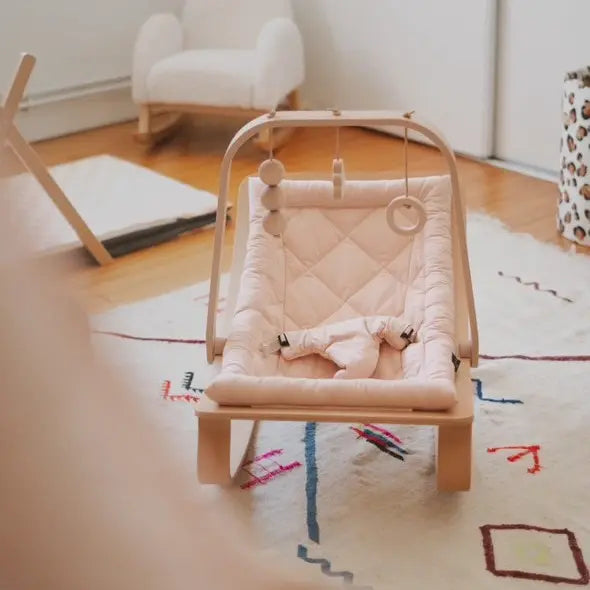 Transat bébé évolutif en bois – Fauteuil à bascule de 0 à 5 ans